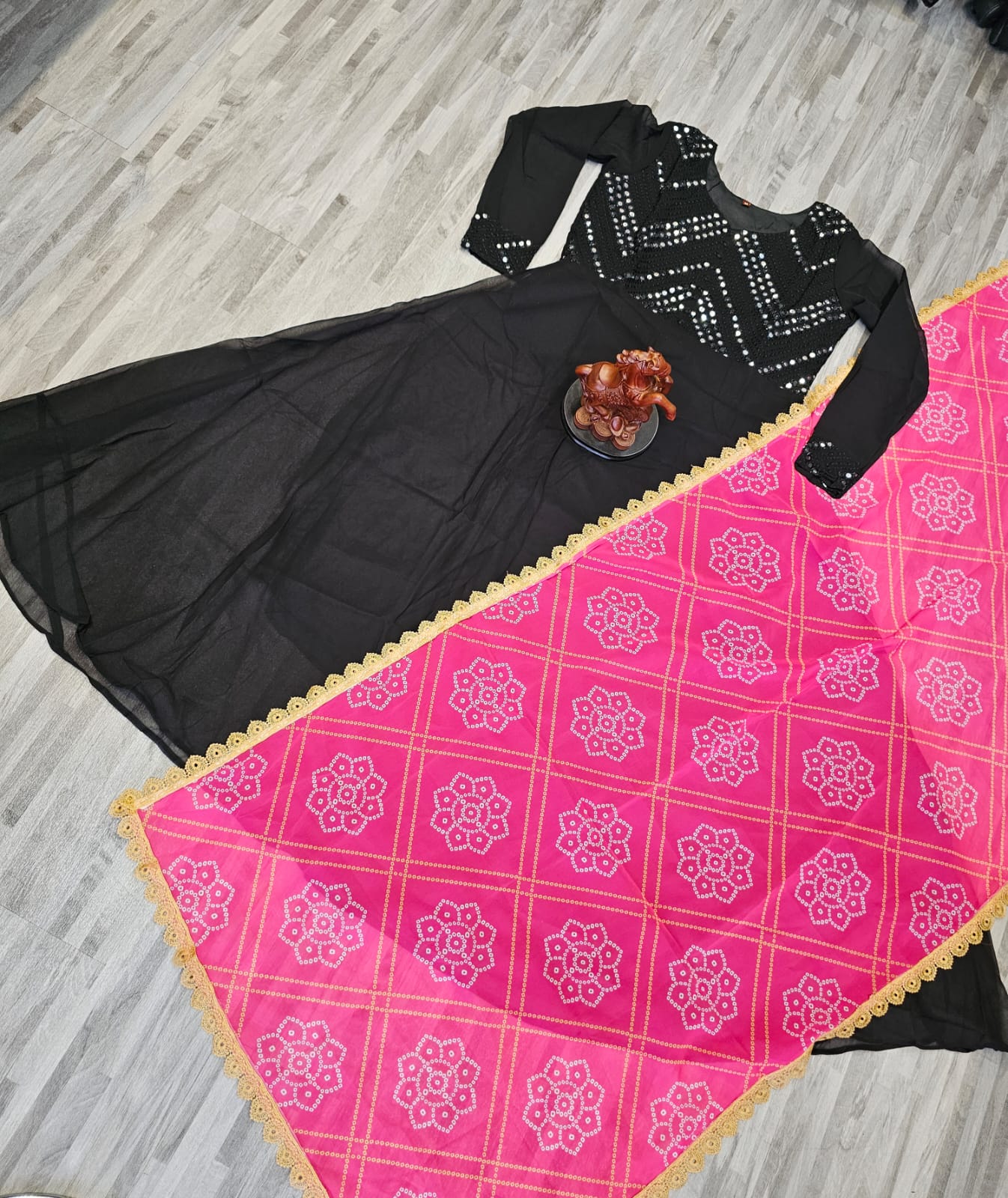 Brinjal By Krishi Georgette Dupatta With Anarkali Kurtis Catalog